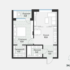 Квартира 52 м², 1-комнатная - изображение 5