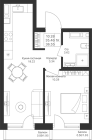 34,2 м², квартира-студия 9 613 010 ₽ - изображение 91