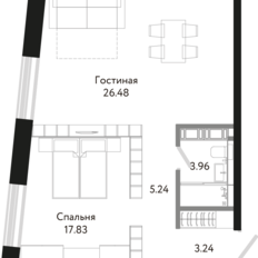 Квартира 56,8 м², студия - изображение 1