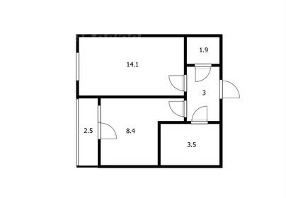 Квартира 30,9 м², 1-комнатная - изображение 1