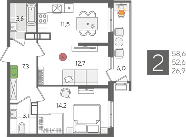 86,1 м², 3-комнатная квартира 9 700 000 ₽ - изображение 77
