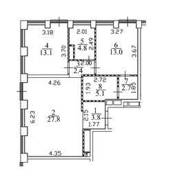 Квартира 73 м², 3-комнатная - изображение 1