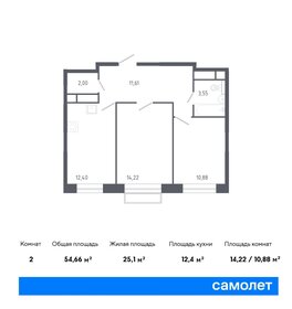 60,3 м², 2-комнатная квартира 8 500 000 ₽ - изображение 98