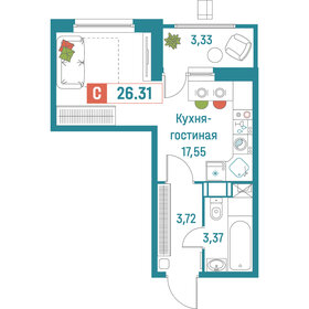 26,3 м², квартира-студия 5 565 080 ₽ - изображение 10