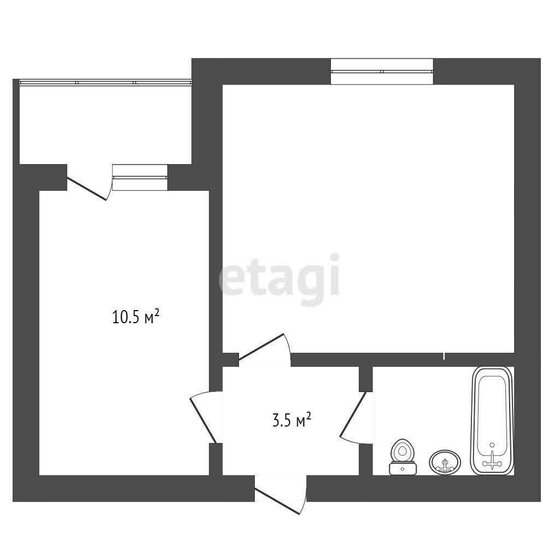 35,7 м², 1-комнатная квартира 3 000 000 ₽ - изображение 50