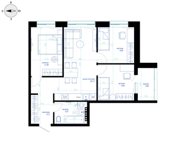 30,8 м², 1-комнатная квартира 3 000 000 ₽ - изображение 75