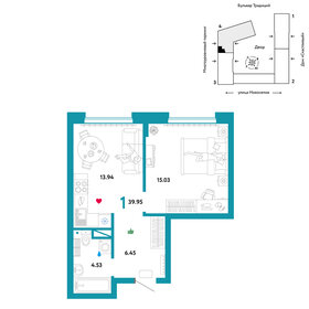 43,5 м², 1-комнатная квартира 6 500 000 ₽ - изображение 49