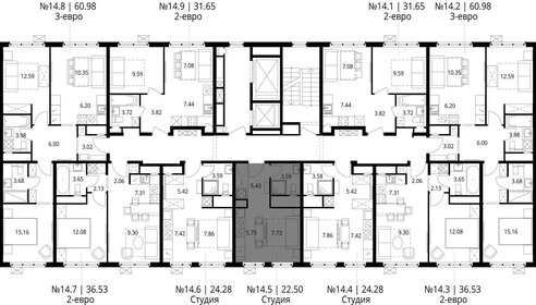 22,3 м², квартира-студия 4 875 460 ₽ - изображение 57