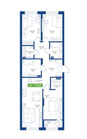 Квартира 90,1 м², 4-комнатная - изображение 1