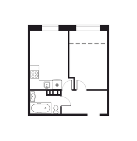 Квартира 42,7 м², 2-комнатная - изображение 1