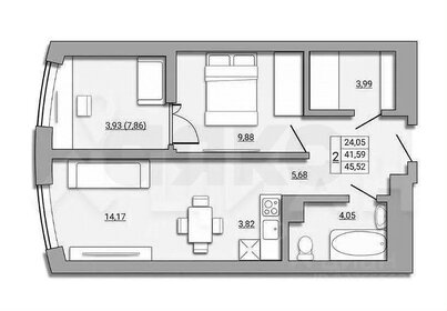 50 м², 2-комнатная квартира 4 900 000 ₽ - изображение 30