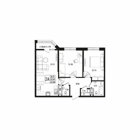 Квартира 63,9 м², 2-комнатная - изображение 1