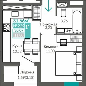 Квартира 30,1 м², 1-комнатная - изображение 1