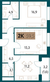 54,7 м², квартира-студия 29 450 000 ₽ - изображение 75