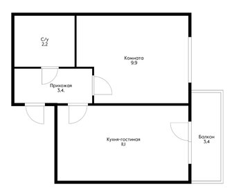 29,1 м², 1-комнатная квартира 2 700 000 ₽ - изображение 37