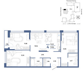 77,1 м², 4-комнатная квартира 11 090 000 ₽ - изображение 18