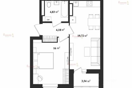 Квартира 45 м², 1-комнатная - изображение 1