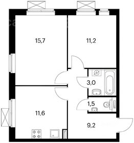 Квартира 52 м², 2-комнатная - изображение 1