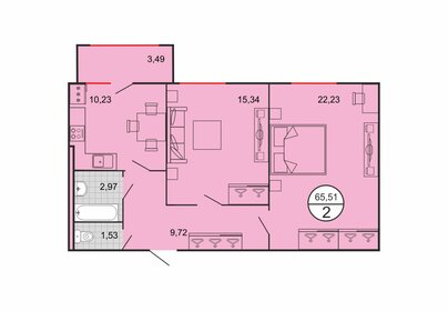 60,7 м², 2-комнатная квартира 4 800 000 ₽ - изображение 11