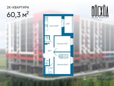 53 м², 2-комнатная квартира 6 300 000 ₽ - изображение 40