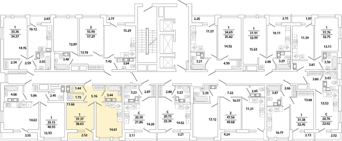 34 м², 1-комнатная квартира 9 250 000 ₽ - изображение 138