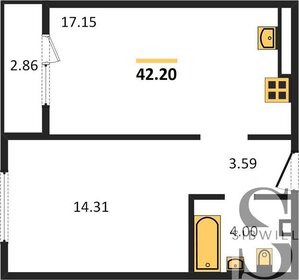 Квартира 42,2 м², 1-комнатная - изображение 1