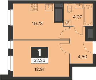 32,7 м², 1-комнатная квартира 4 550 000 ₽ - изображение 75