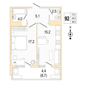 56,5 м², 2-комнатная квартира 13 100 000 ₽ - изображение 11