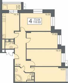 118,5 м², 4-комнатная квартира 12 861 600 ₽ - изображение 12