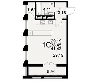 37,3 м², 1-комнатная квартира 5 800 000 ₽ - изображение 14