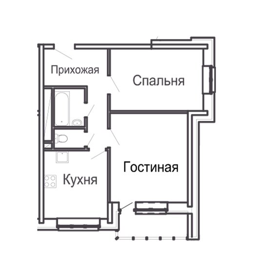 54,6 м², 2-комнатная квартира 8 870 000 ₽ - изображение 1