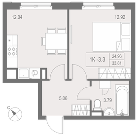 30,9 м², 1-комнатная квартира 8 920 000 ₽ - изображение 97