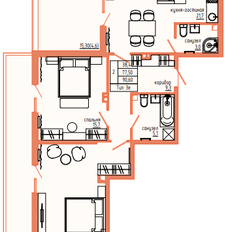 Квартира 90,6 м², 3-комнатная - изображение 2
