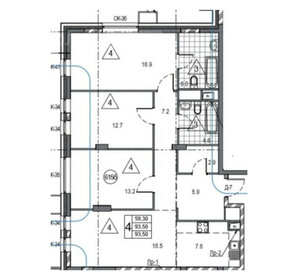 Квартира 95,4 м², 4-комнатная - изображение 1