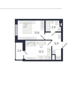 Квартира 38 м², 1-комнатная - изображение 1