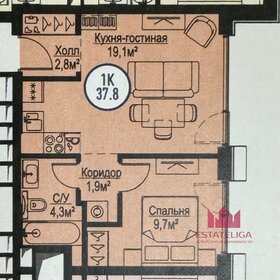 Квартира 37,8 м², 1-комнатная - изображение 1