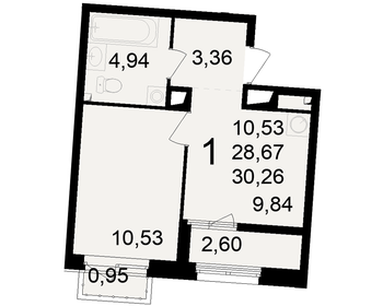 30,5 м², 1-комнатная квартира 2 600 000 ₽ - изображение 59