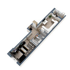 Квартира 45 м², 1-комнатная - изображение 3