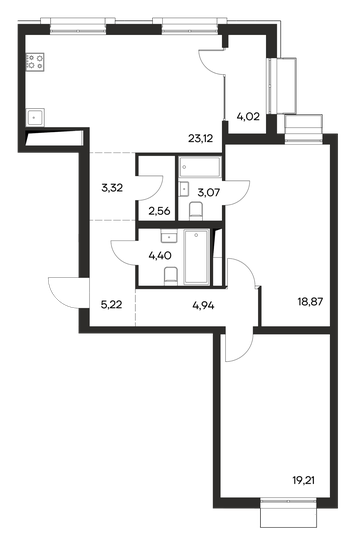 88,7 м², 2-комнатная квартира 10 647 600 ₽ - изображение 1