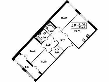 Квартира 93,4 м², 3-комнатная - изображение 1