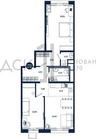 Квартира 74,3 м², 2-комнатная - изображение 1