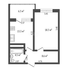 Квартира 49,4 м², 1-комнатная - изображение 1