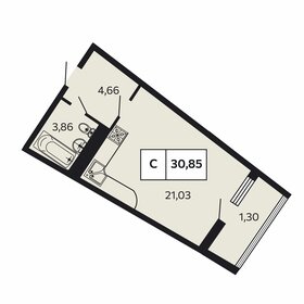 31 м², квартира-студия 8 500 000 ₽ - изображение 26