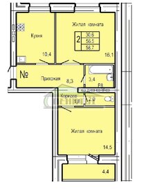 56,2 м², 2-комнатная квартира 4 625 000 ₽ - изображение 122