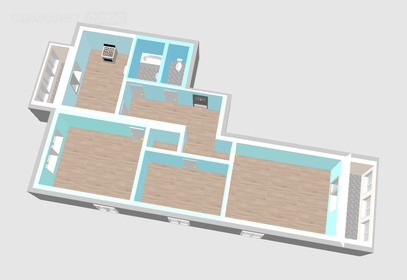 Квартира 69,4 м², 3-комнатная - изображение 2