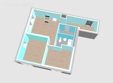 Квартира 63,3 м², 3-комнатная - изображение 2