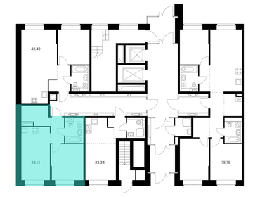 42,6 м², 1-комнатная квартира 5 710 453 ₽ - изображение 28