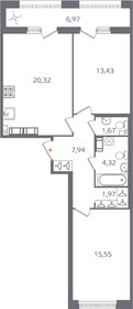 68,7 м², 2-комнатная квартира 19 138 056 ₽ - изображение 21