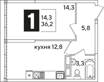 37 м², 1-комнатная квартира 5 700 000 ₽ - изображение 81