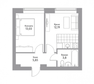 34,1 м², 1-комнатная квартира 3 239 500 ₽ - изображение 53
